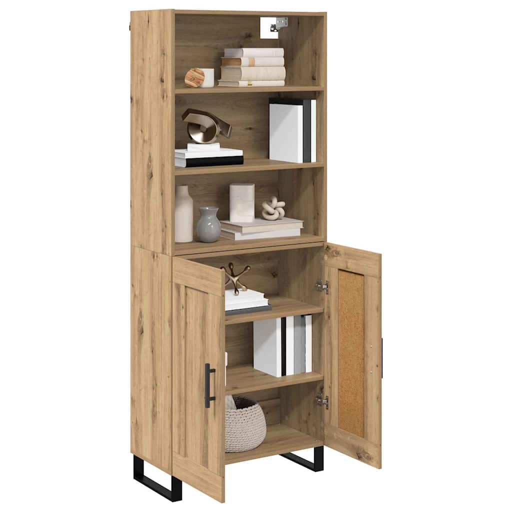 Haut Armoire 2 pcs Chêne artisanal Bois d'ingénierie - XIOS