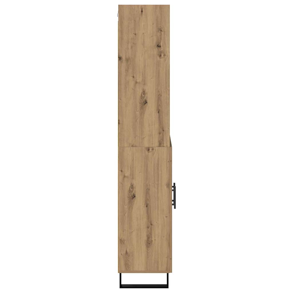 Haut Armoire 2 pcs Chêne artisanal Bois d'ingénierie - XIOS