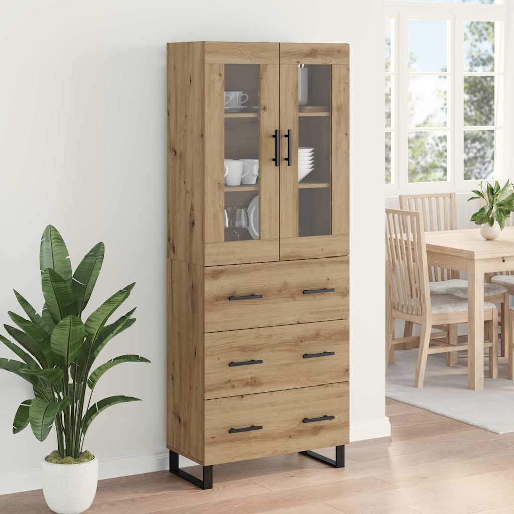 Haut Armoire 2 pcs Chêne artisanal Bois d'ingénierie - XIOS