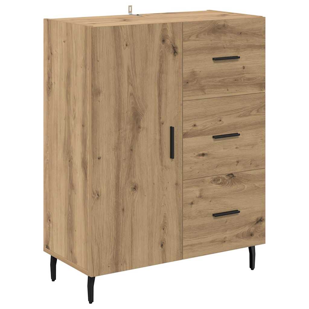 Haut Armoire avec tiroir Chêne artisanal 69,5 x 34 x 180 cm - XIOS