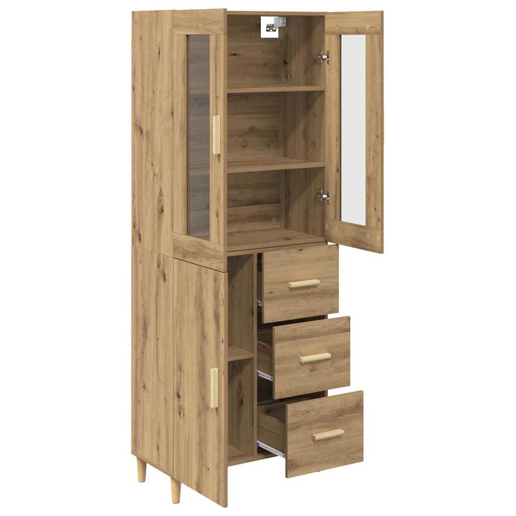Haut Armoire avec tiroir Chêne artisanal 69,5 x 34 x 180 cm - XIOS