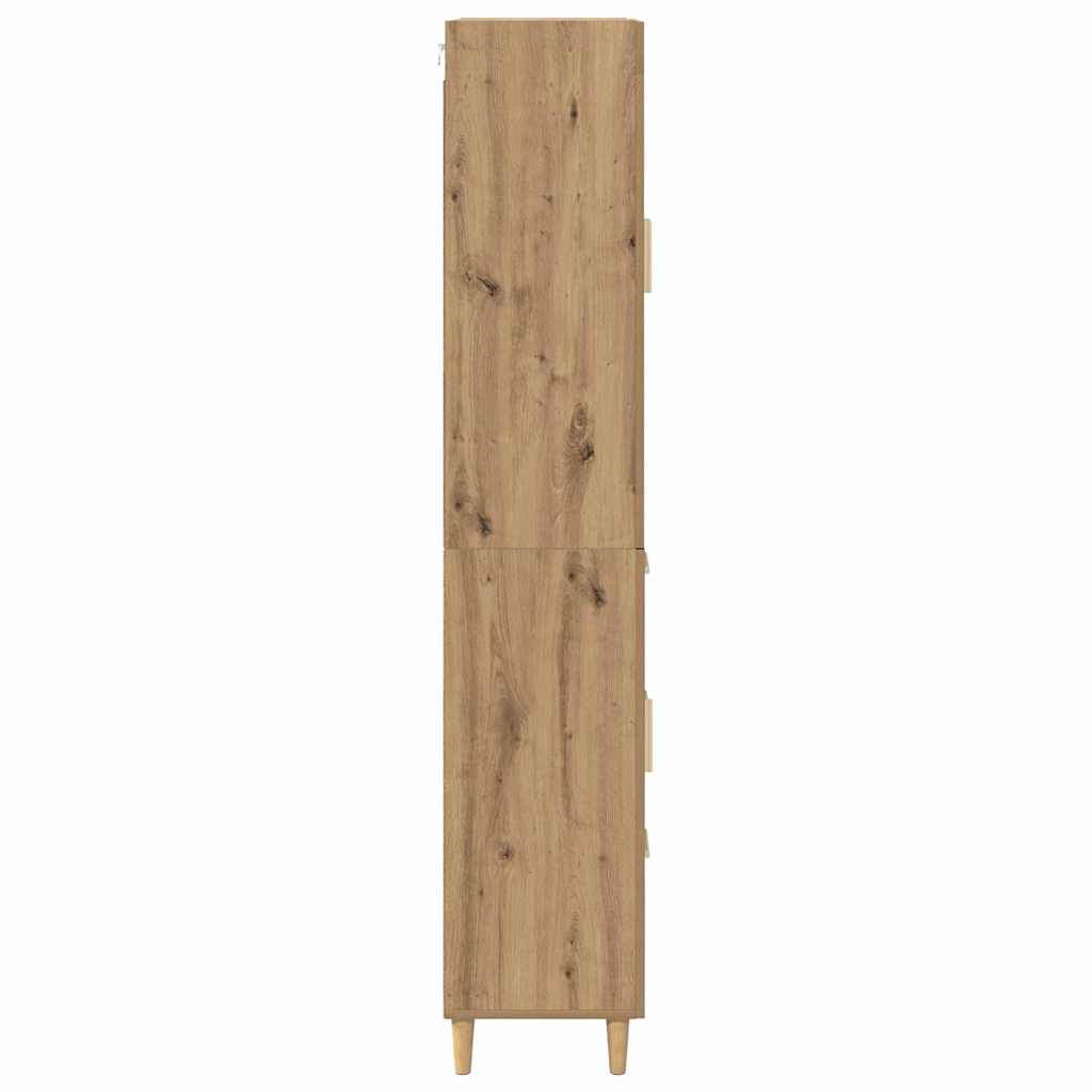 Haut Armoire avec tiroir Chêne artisanal 69,5 x 34 x 180 cm - XIOS