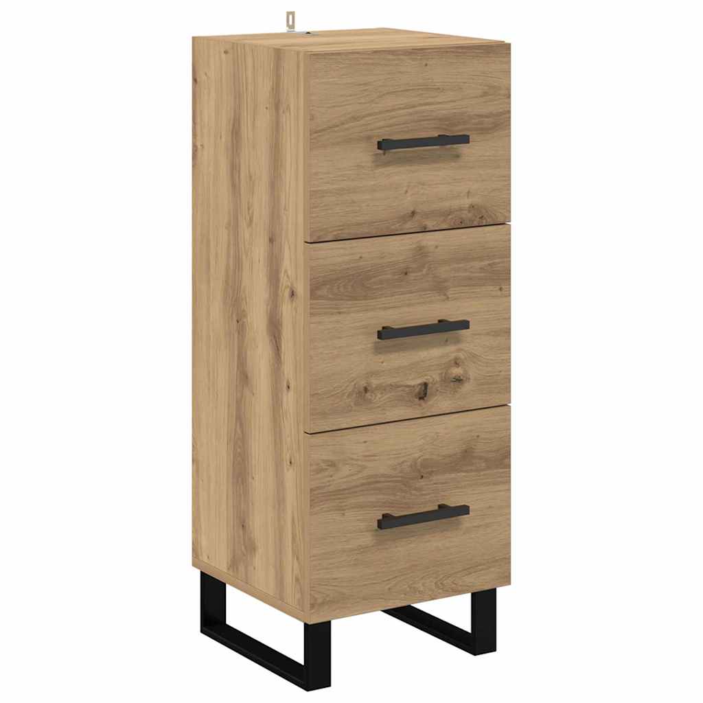 Haut Armoire avec tiroir Chêne artisanal 69,5 x 34 x 180 cm - XIOS