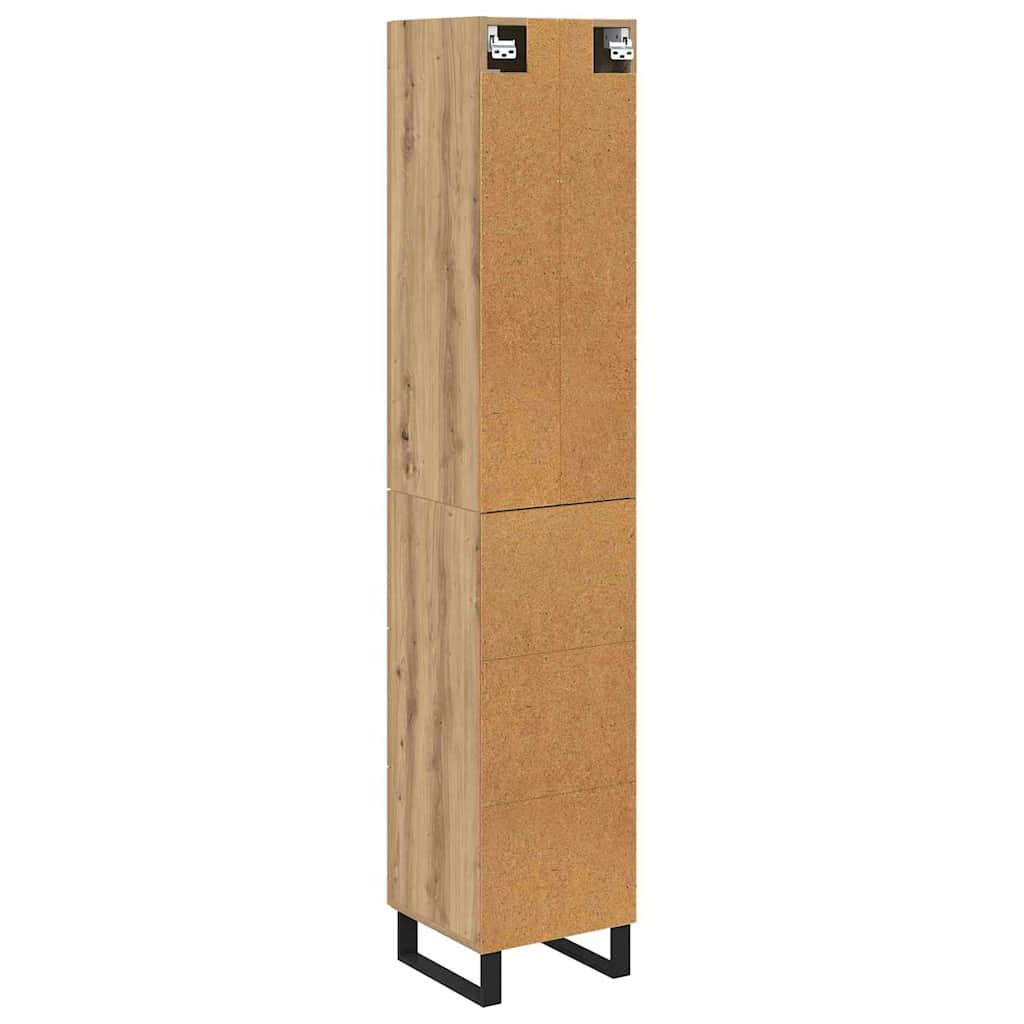 Haut Armoire avec tiroir Chêne artisanal 69,5 x 34 x 180 cm - XIOS
