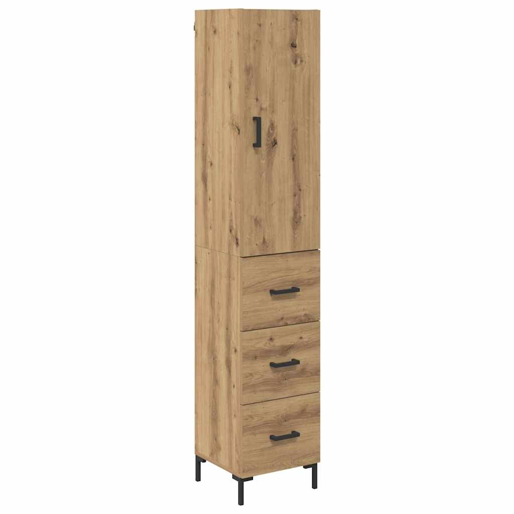 Haut Armoire avec tiroir Chêne artisanal 69,5 x 34 x 180 cm - XIOS