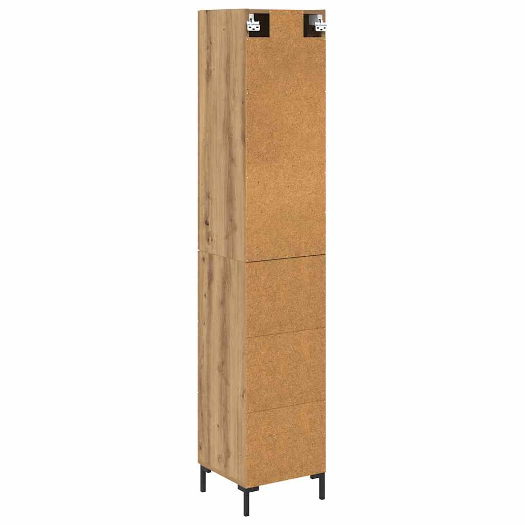 Haut Armoire avec tiroir Chêne artisanal 69,5 x 34 x 180 cm - XIOS