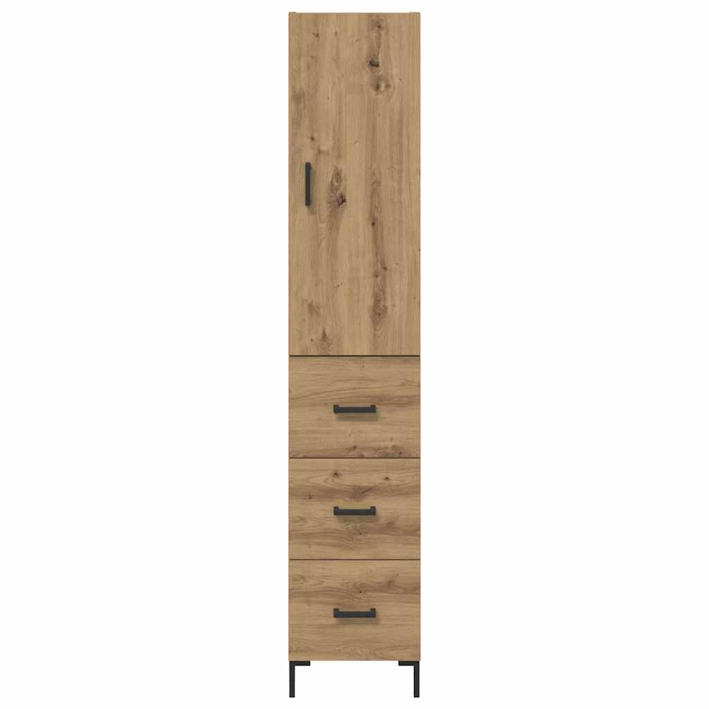 Haut Armoire avec tiroir Chêne artisanal 69,5 x 34 x 180 cm - XIOS