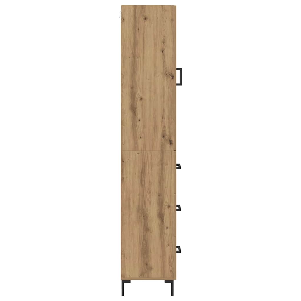 Haut Armoire avec tiroir Chêne artisanal 69,5 x 34 x 180 cm - XIOS