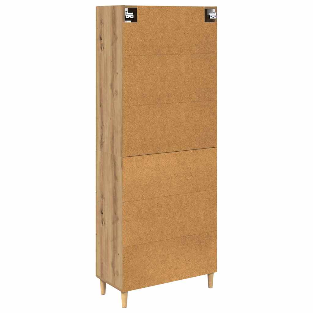 Haut Armoire avec tiroir Chêne artisanal 69,5 x 34 x 180 cm - XIOS