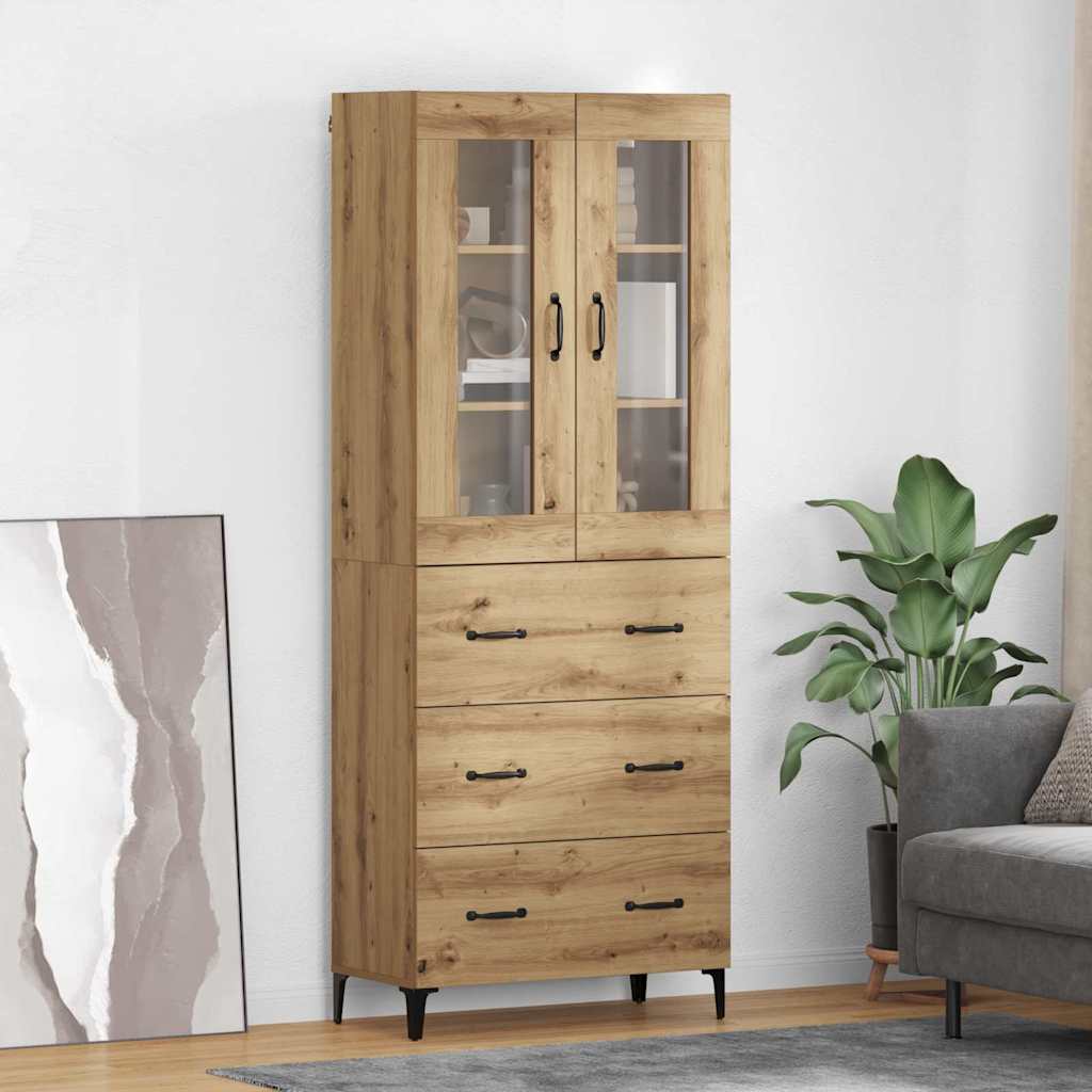 Haut Armoire Montage mural Chêne artisanal 69,5 x 34 x 180 cm - XIOS
