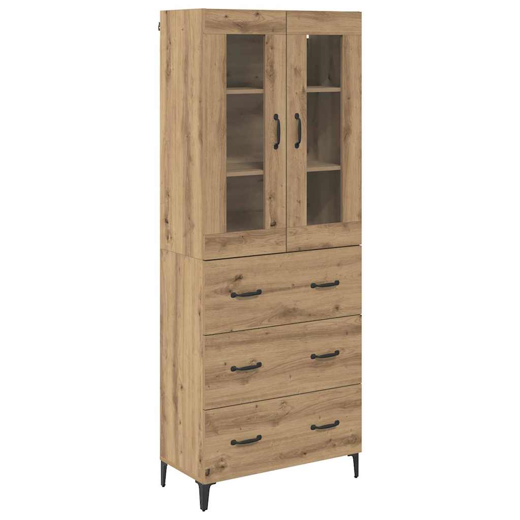 Haut Armoire Montage mural Chêne artisanal 69,5 x 34 x 180 cm - XIOS