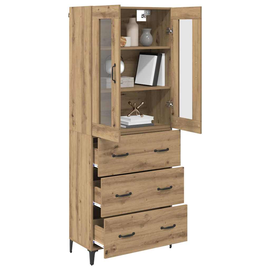 Haut Armoire Montage mural Chêne artisanal 69,5 x 34 x 180 cm - XIOS