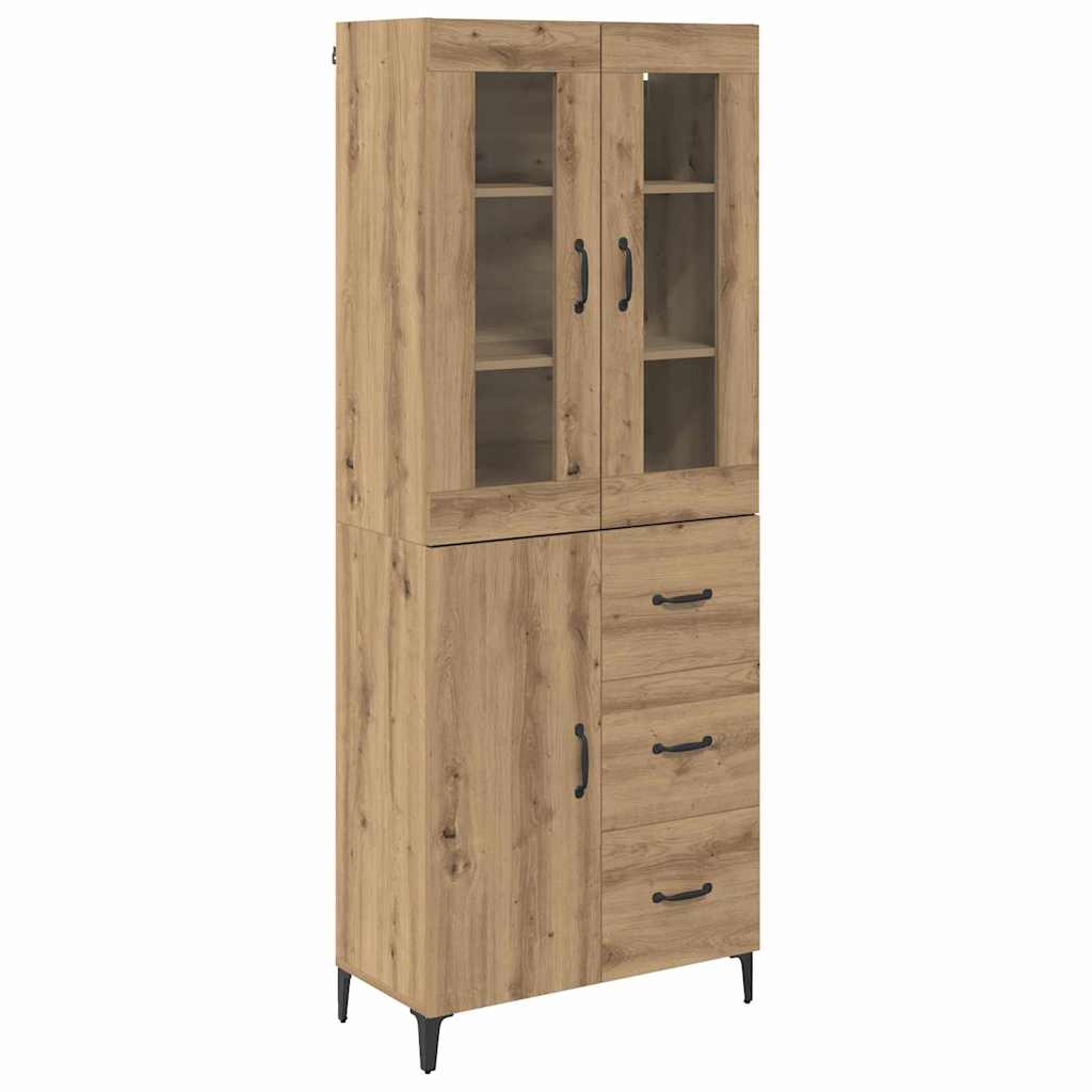Haut Armoire Montage mural Chêne artisanal 69,5 x 34 x 180 cm - XIOS