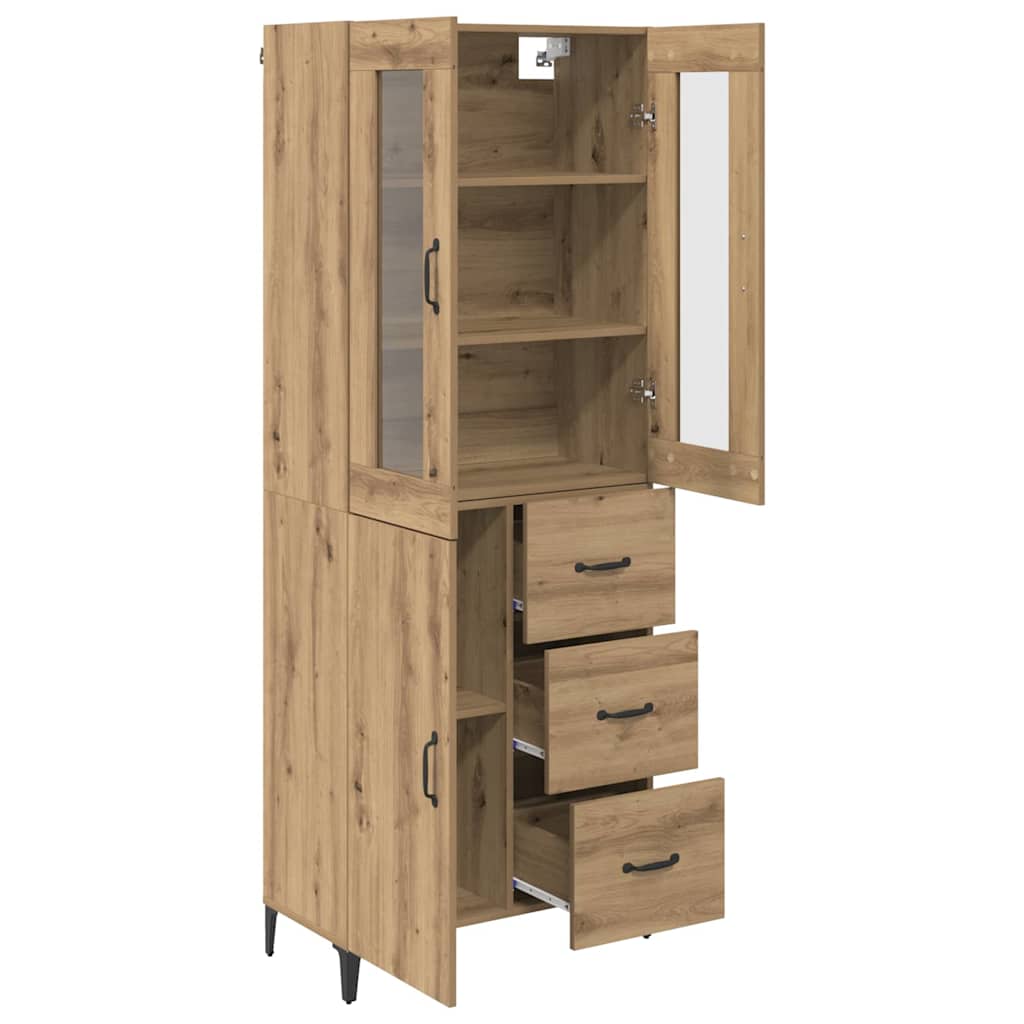 Haut Armoire Montage mural Chêne artisanal 69,5 x 34 x 180 cm - XIOS