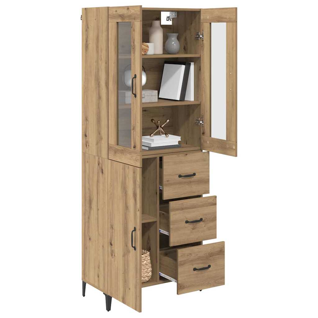Haut Armoire Montage mural Chêne artisanal 69,5 x 34 x 180 cm - XIOS
