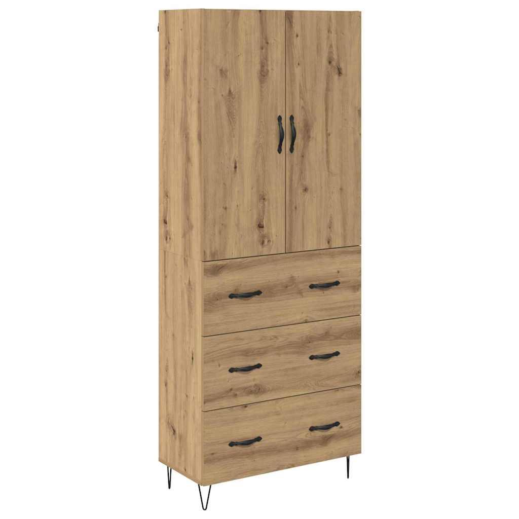 Haut Armoire 2 pc Chêne artisanal 69,5 x 34 x 180 cm