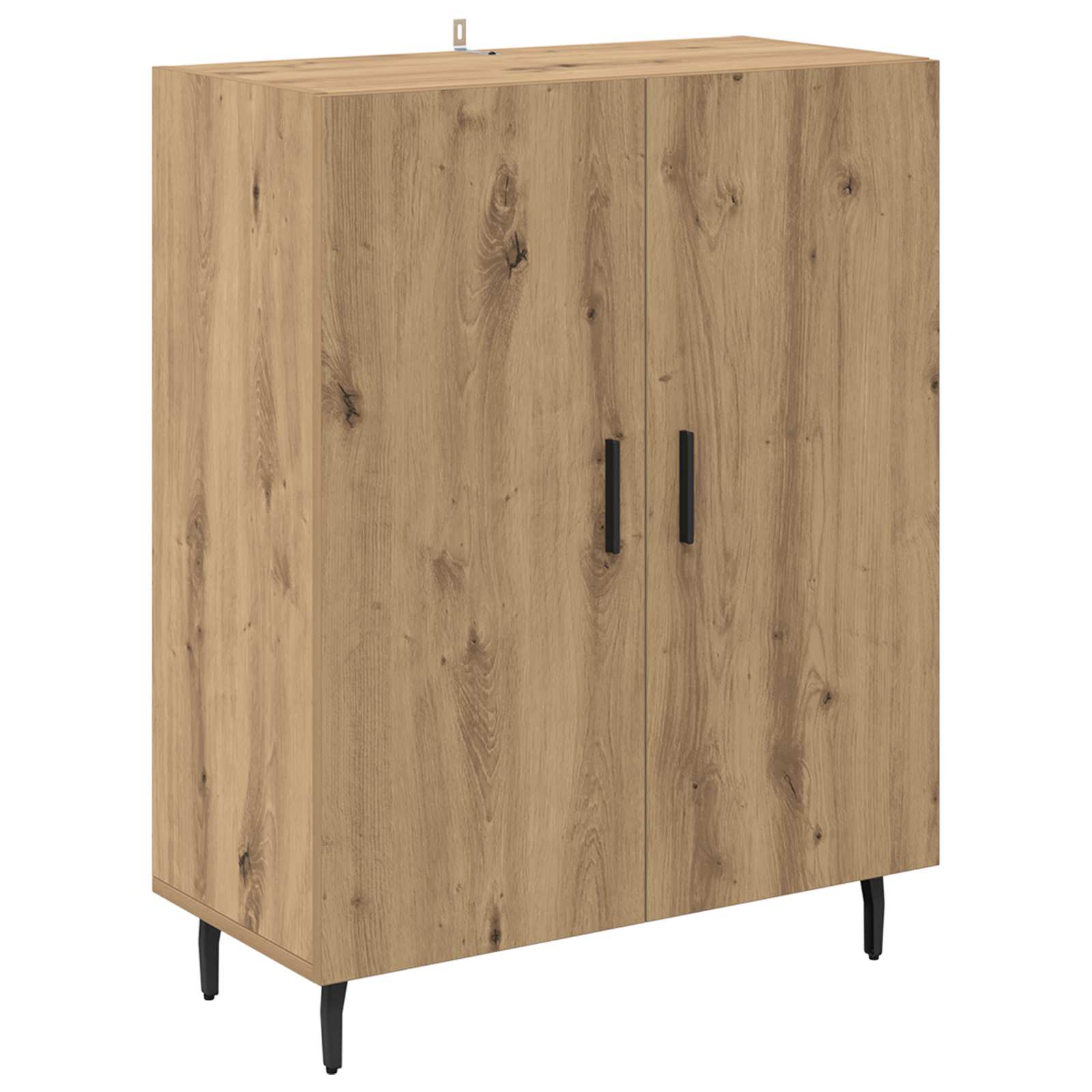 Haut Armoire 2 pcs Chêne artisanal Bois Aggloméré et Verre - XIOS