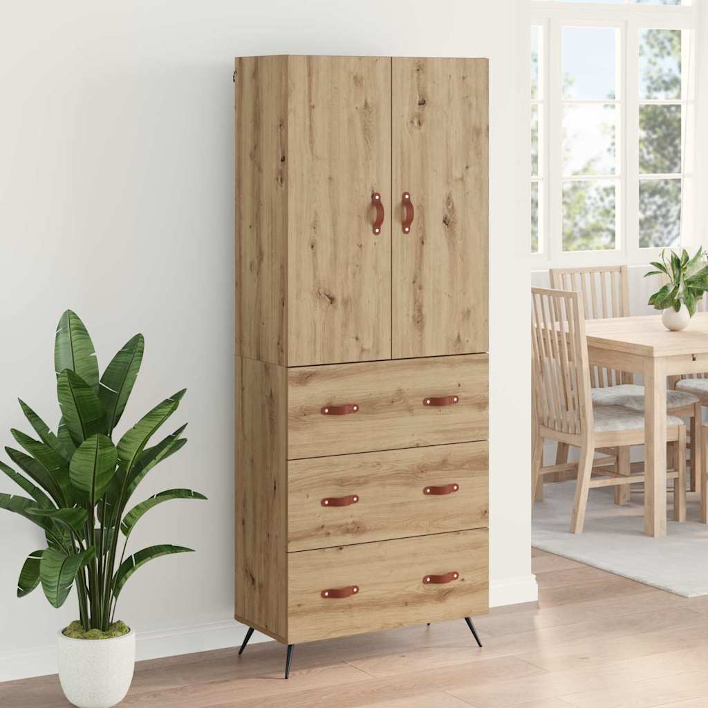 Haut Armoire Montage mural Chêne artisanal 69,5 x 34 x 180 cm - XIOS
