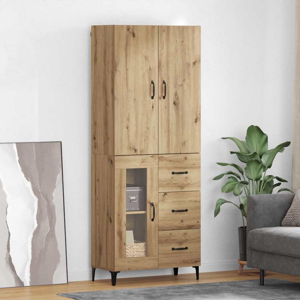 Haut Armoire Chêne artisanal 69,5 x 34 x 180 cm Bois d'ingénierie - XIOS