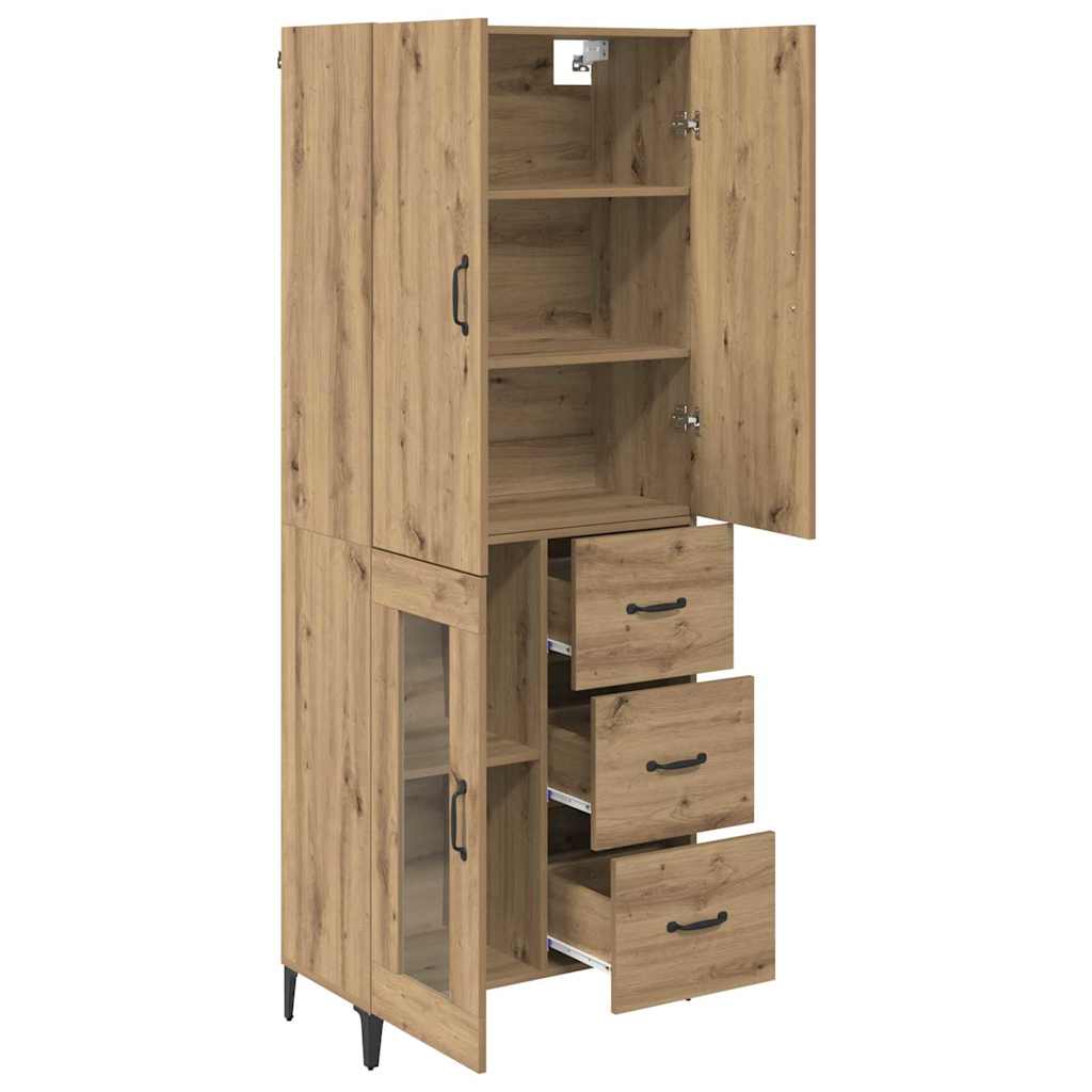 Haut Armoire Chêne artisanal 69,5 x 34 x 180 cm - XIOS