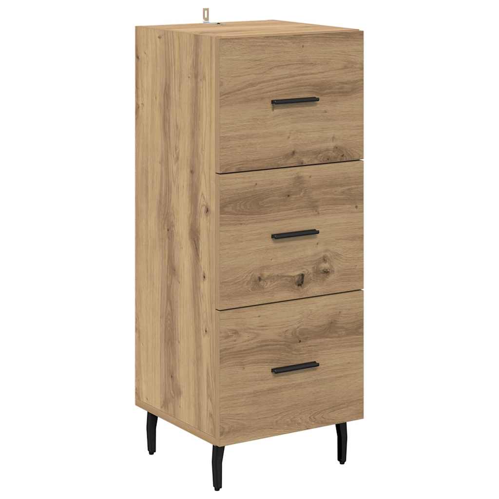 Haut Armoire avec tiroir Chêne artisanal 34,5 x 34 x 180 cm - XIOS