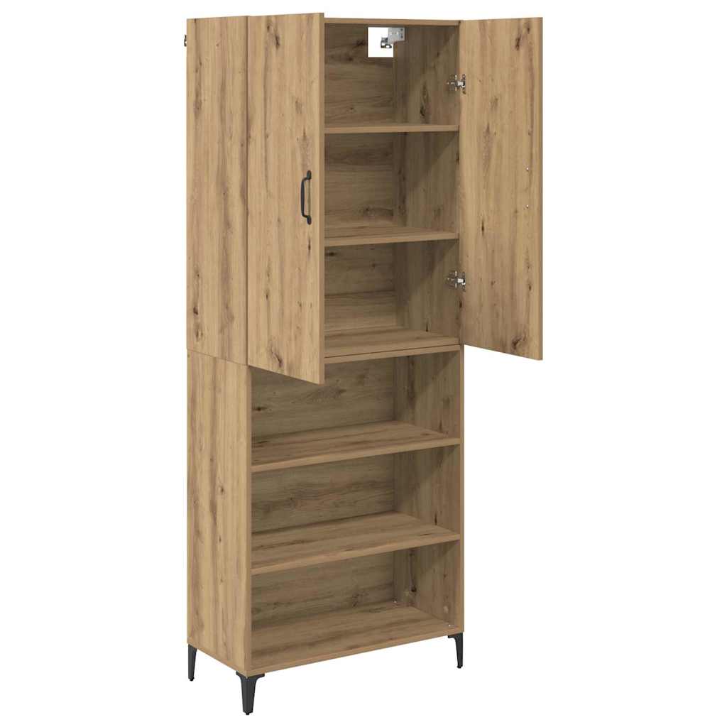 Haut Armoire Montage mural Chêne artisanal 69,5 x 34 x 180 cm - XIOS