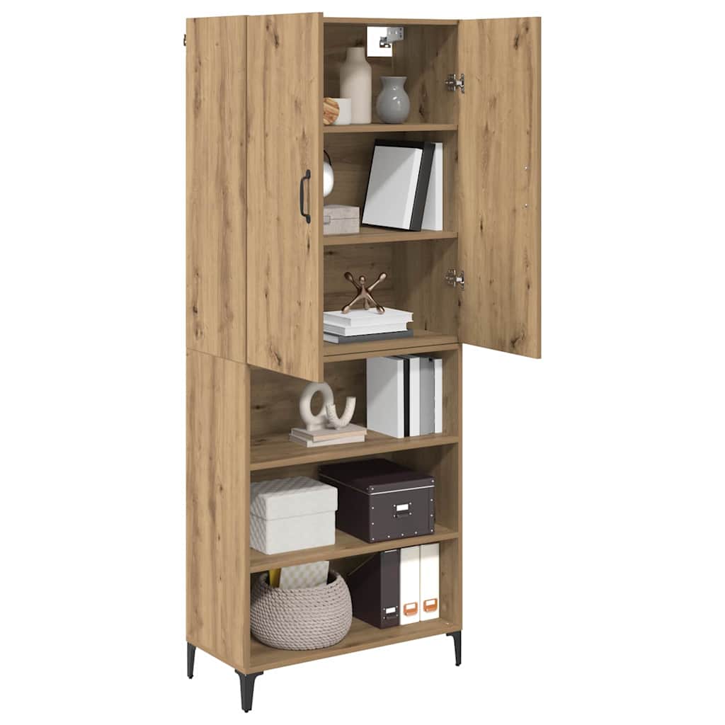 Haut Armoire Montage mural Chêne artisanal 69,5 x 34 x 180 cm - XIOS