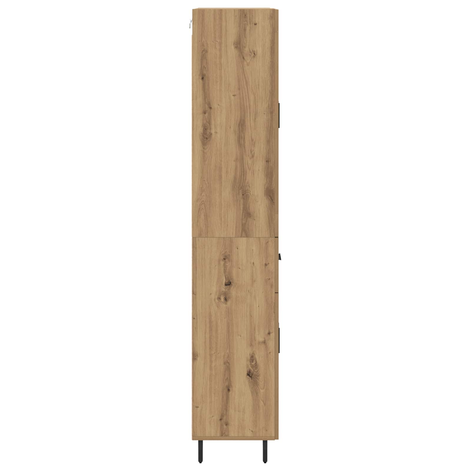 Haut Armoire 2 pcs Chêne artisanal Bois Aggloméré et Verre - XIOS