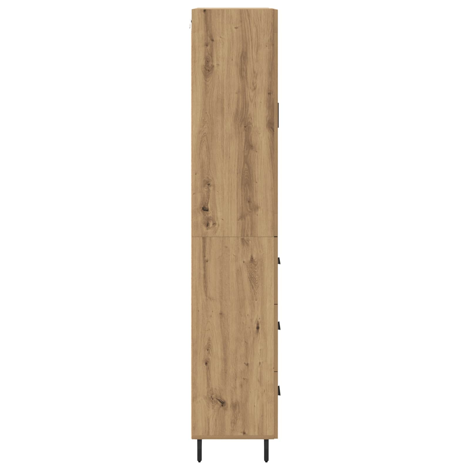 Haut Armoire 2 pcs Chêne artisanal Bois Aggloméré et Verre - XIOS