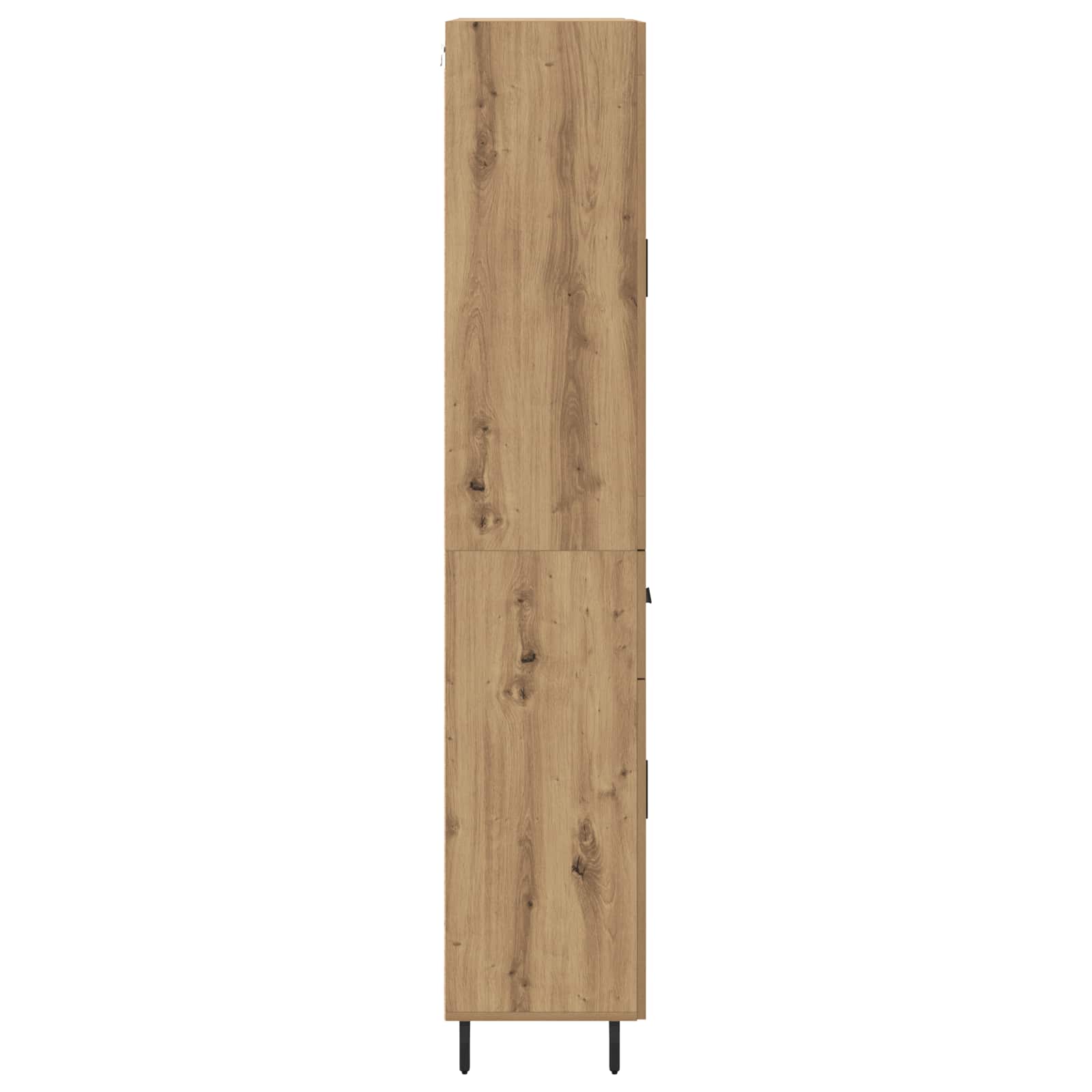 Haut Armoire 2 pcs Chêne artisanal Bois Aggloméré et Verre - XIOS