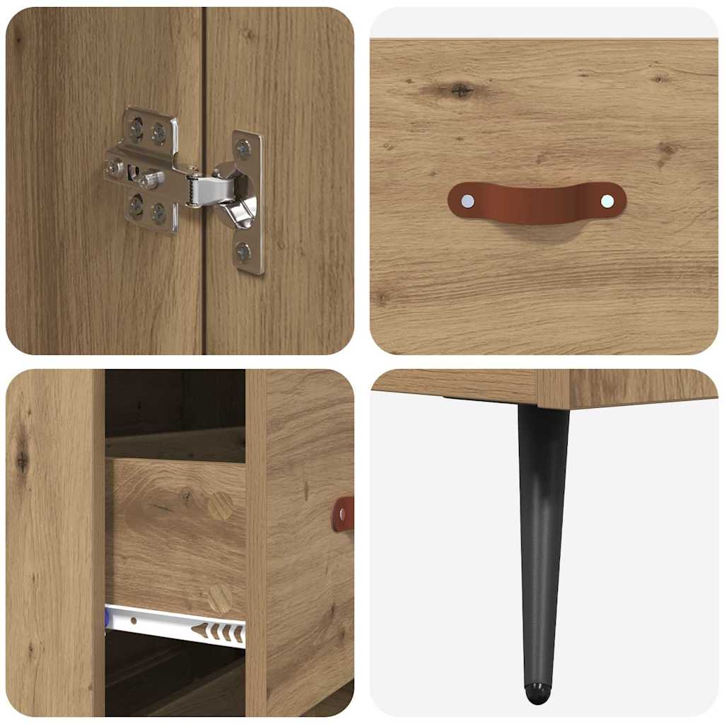 Haut Armoire avec tiroir Chêne artisanal 69,5 x 34 x 180 cm - XIOS