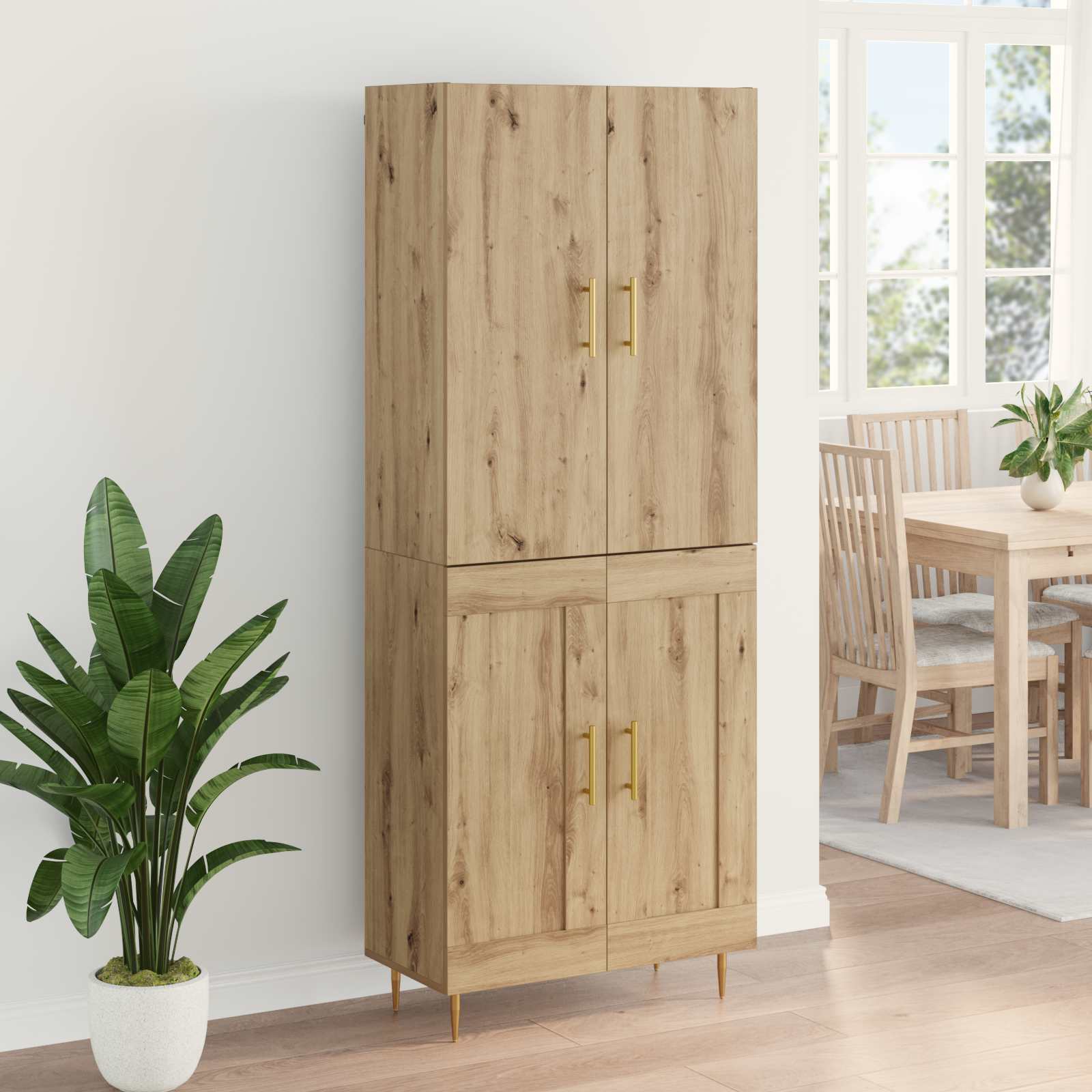 Haut Armoire Montage mural Chêne artisanal 69,5 x 34 x 180 cm - XIOS
