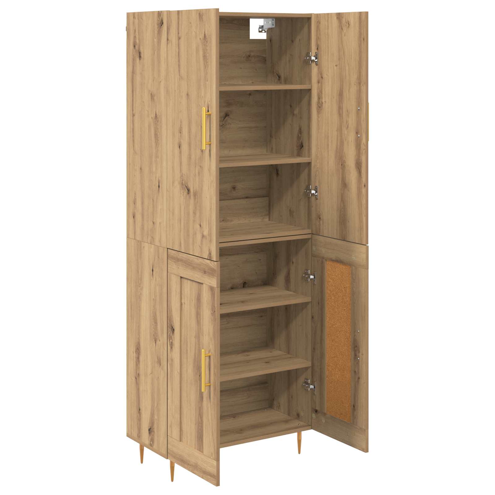 Haut Armoire Montage mural Chêne artisanal 69,5 x 34 x 180 cm - XIOS