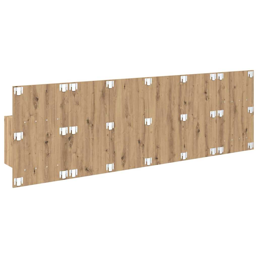 Tête de lit avec armoire 3 pcs Chêne artisanal