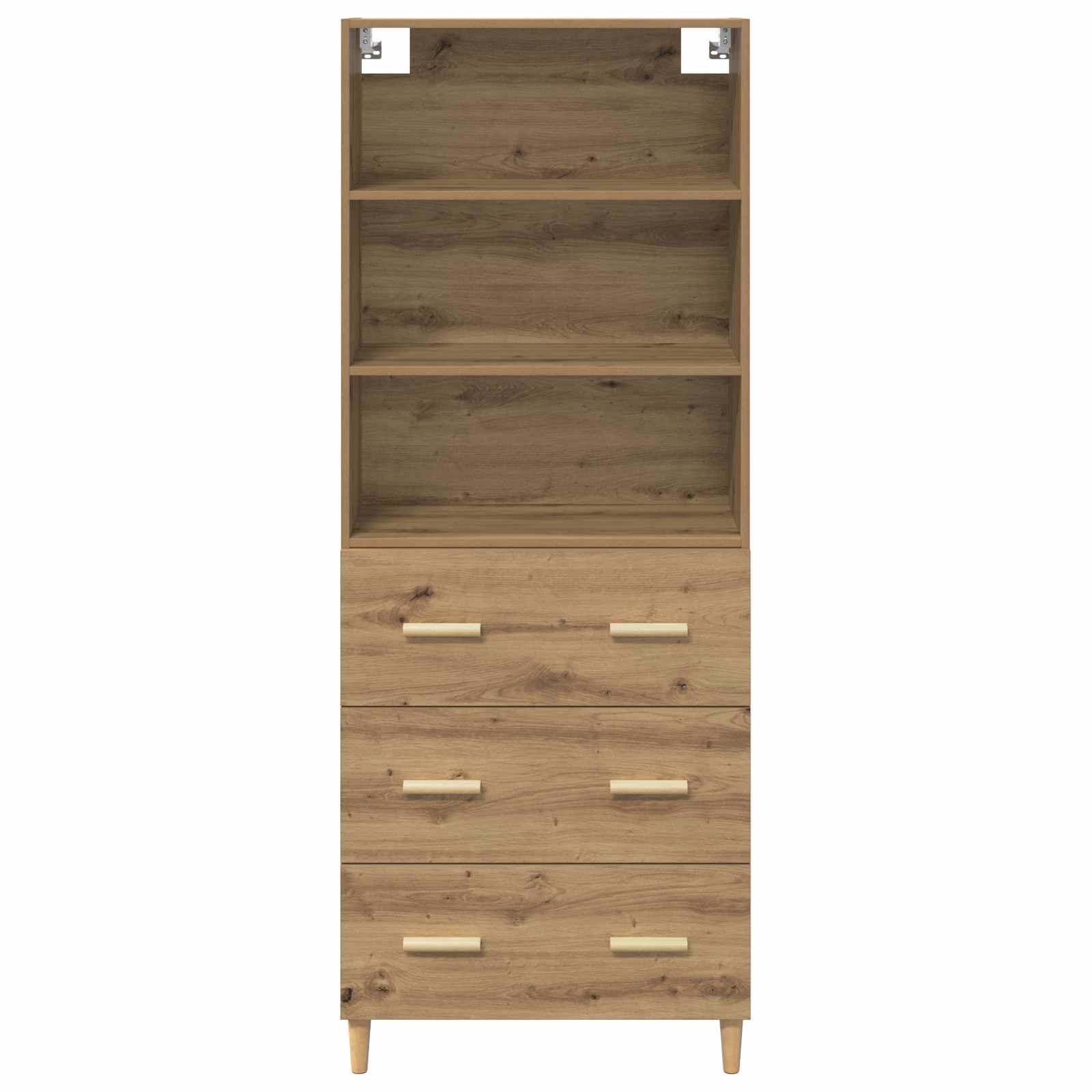 Haut Armoire avec tiroir Chêne artisanal 69,5 x 32,5 x 180 cm - XIOS