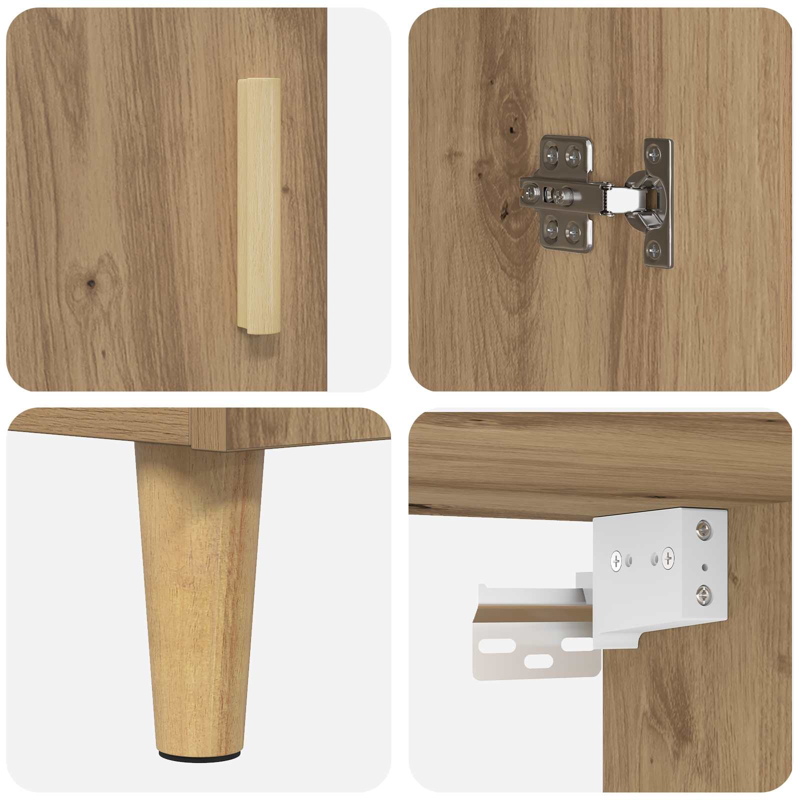 Haut Armoire Chêne artisanal 69,5 x 32,5 x 180 cm - XIOS