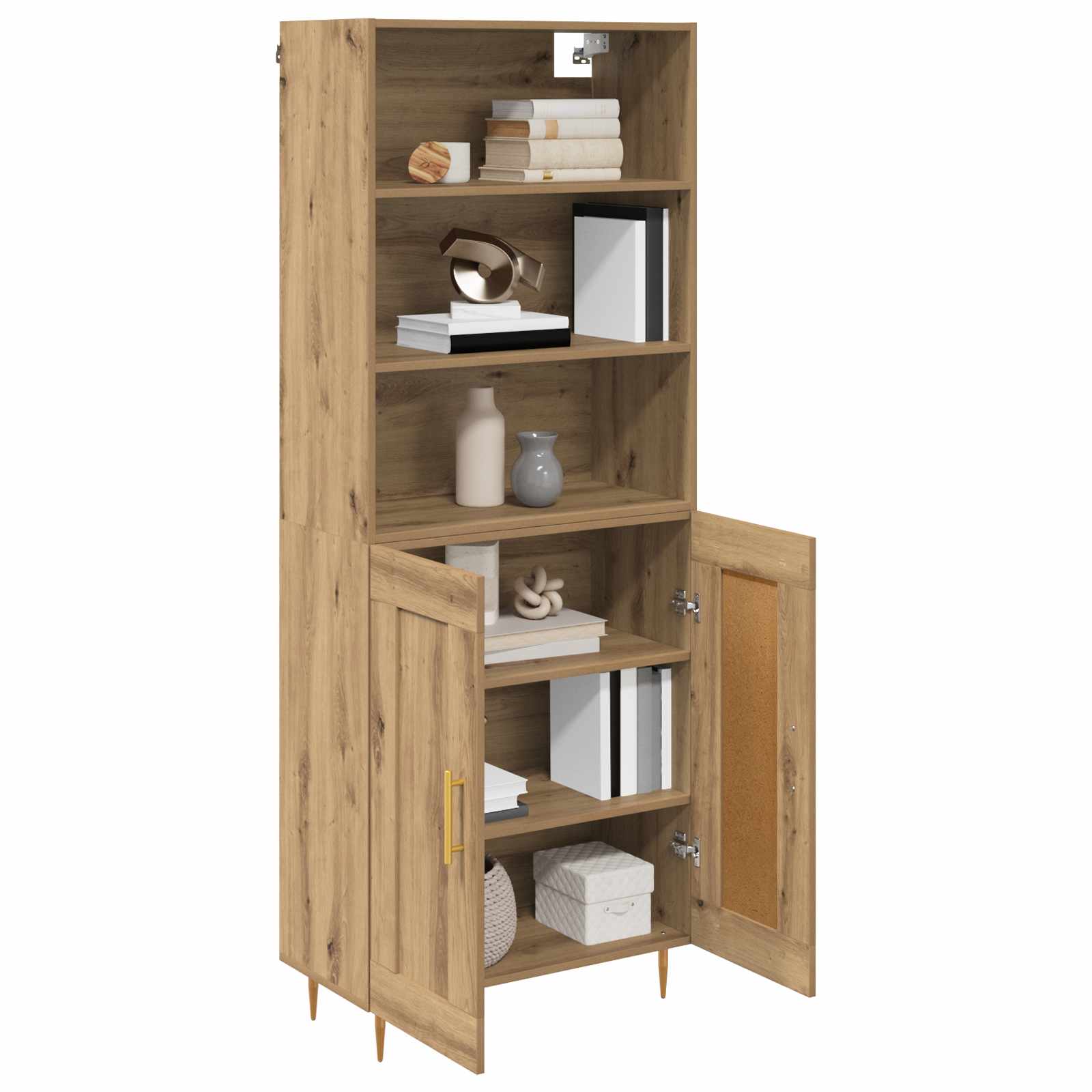 Haut Armoire Chêne artisanal 69,5 x 34 x 180 cm - XIOS