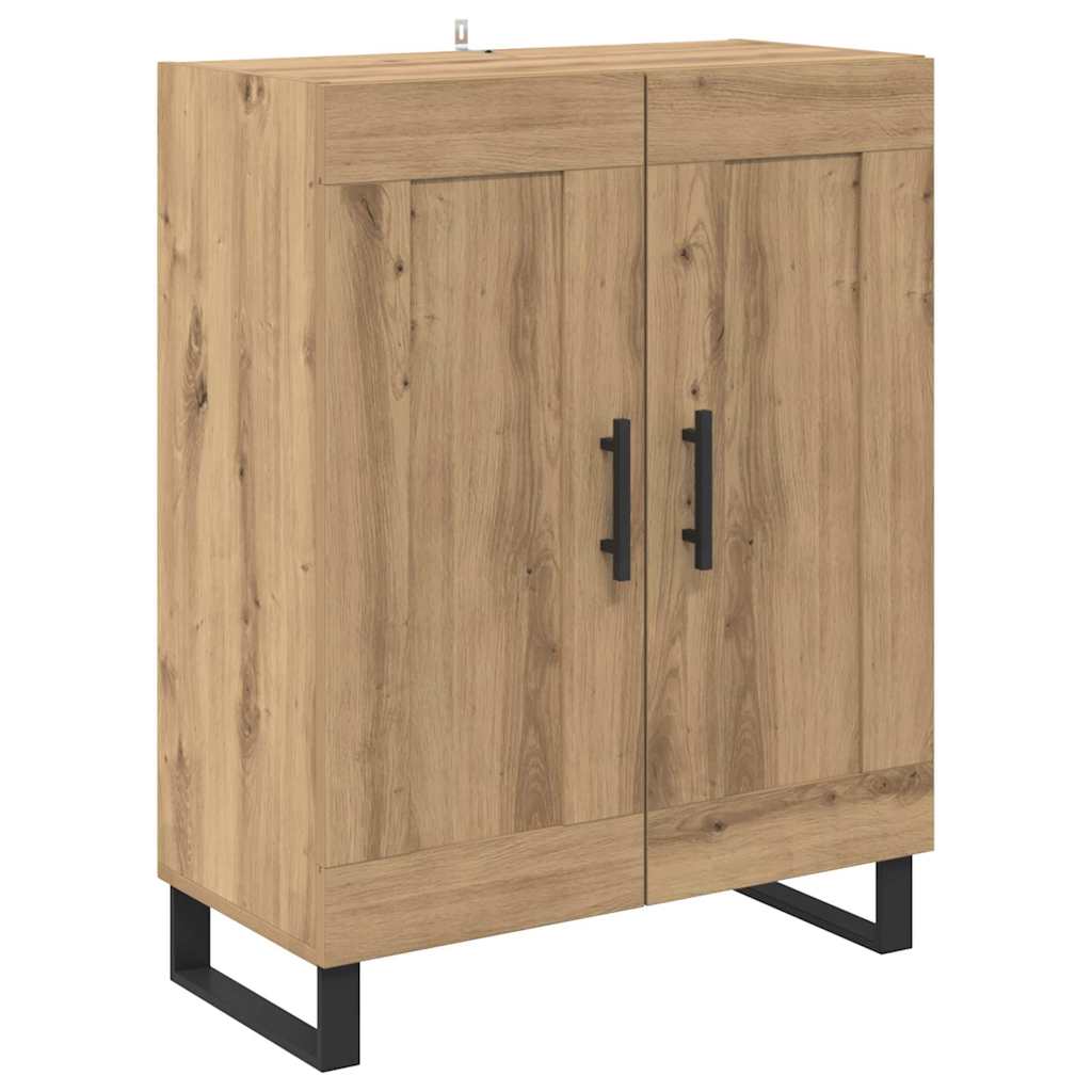 Haut Armoire 2 pcs Chêne artisanal Bois Aggloméré et Verre - XIOS