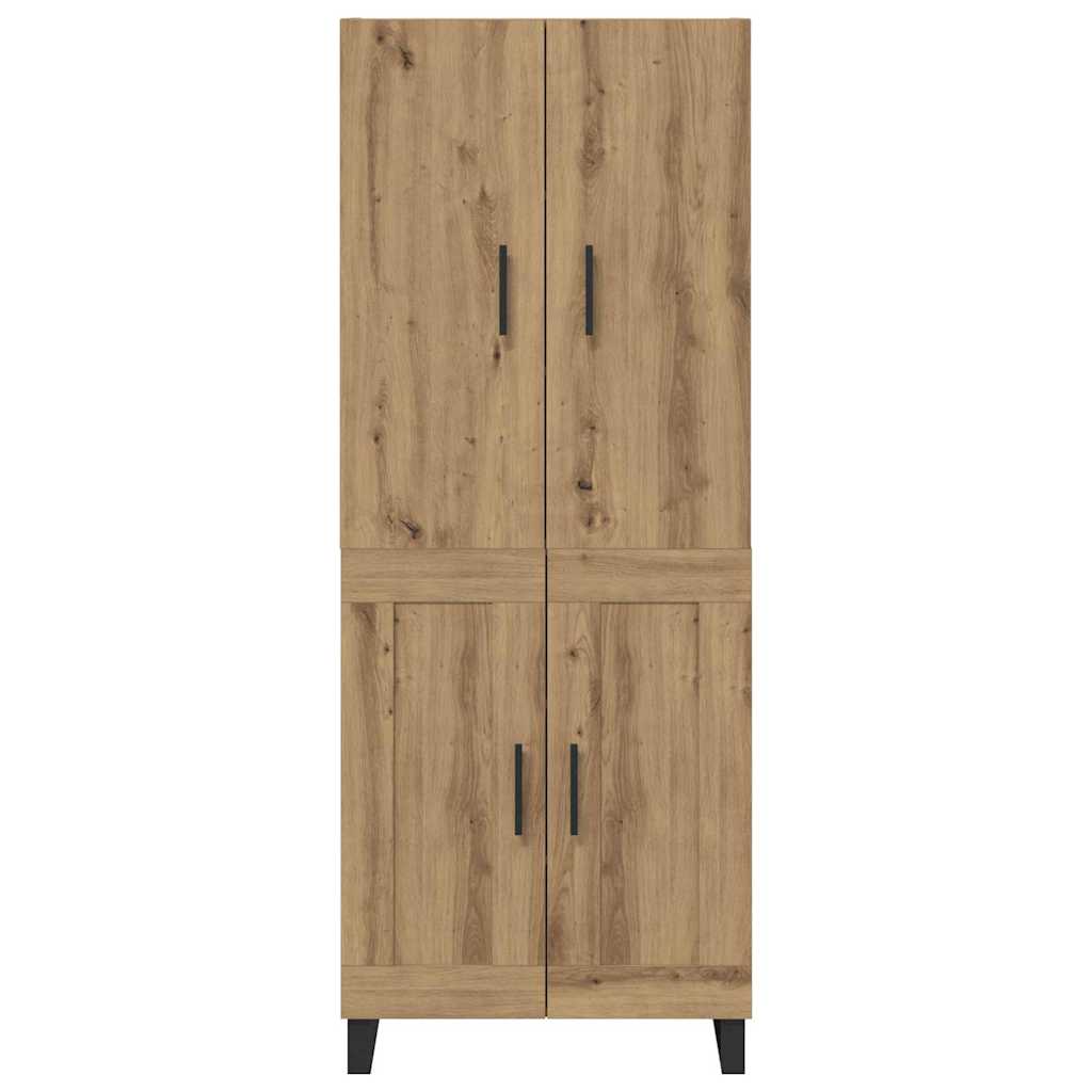 Haut Armoire 2 pcs Chêne artisanal Bois Aggloméré et Verre - XIOS