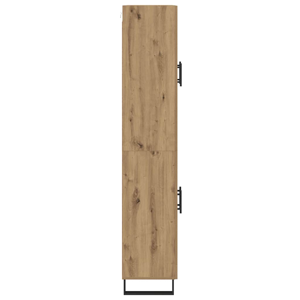 Haut Armoire 2 pcs Chêne artisanal Bois Aggloméré et Verre - XIOS