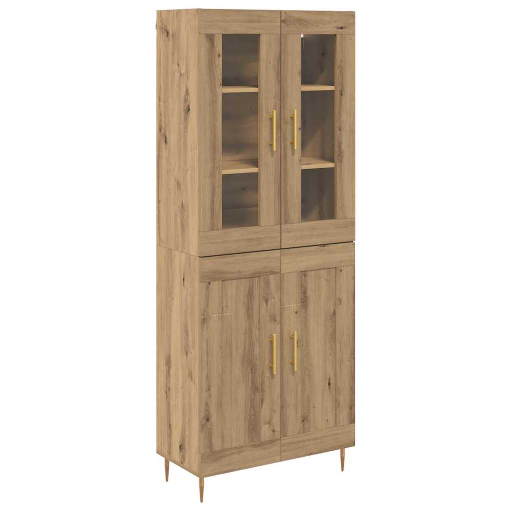 Haut Armoire 2 pcs Chêne artisanal Bois d'ingénierie - XIOS