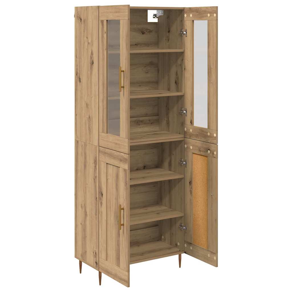 Haut Armoire 2 pcs Chêne artisanal Bois d'ingénierie - XIOS