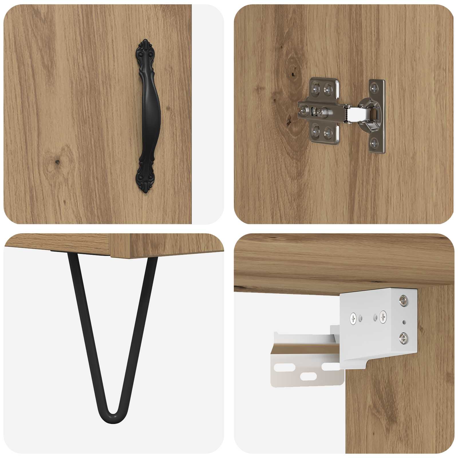 Haut Armoire Chêne artisanal 69,5 x 32,5 x 180 cm - XIOS