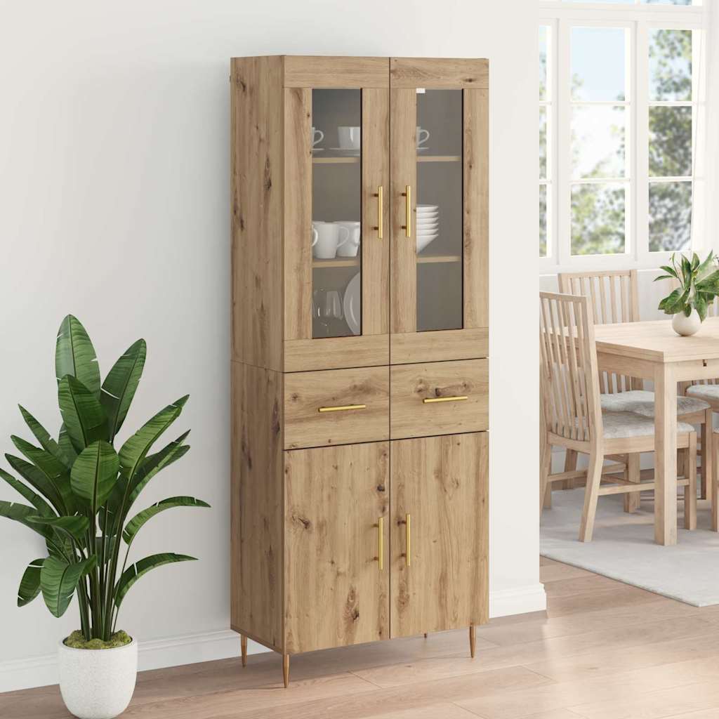 Haut Armoire 2 pcs Chêne artisanal Bois d'ingénierie - XIOS