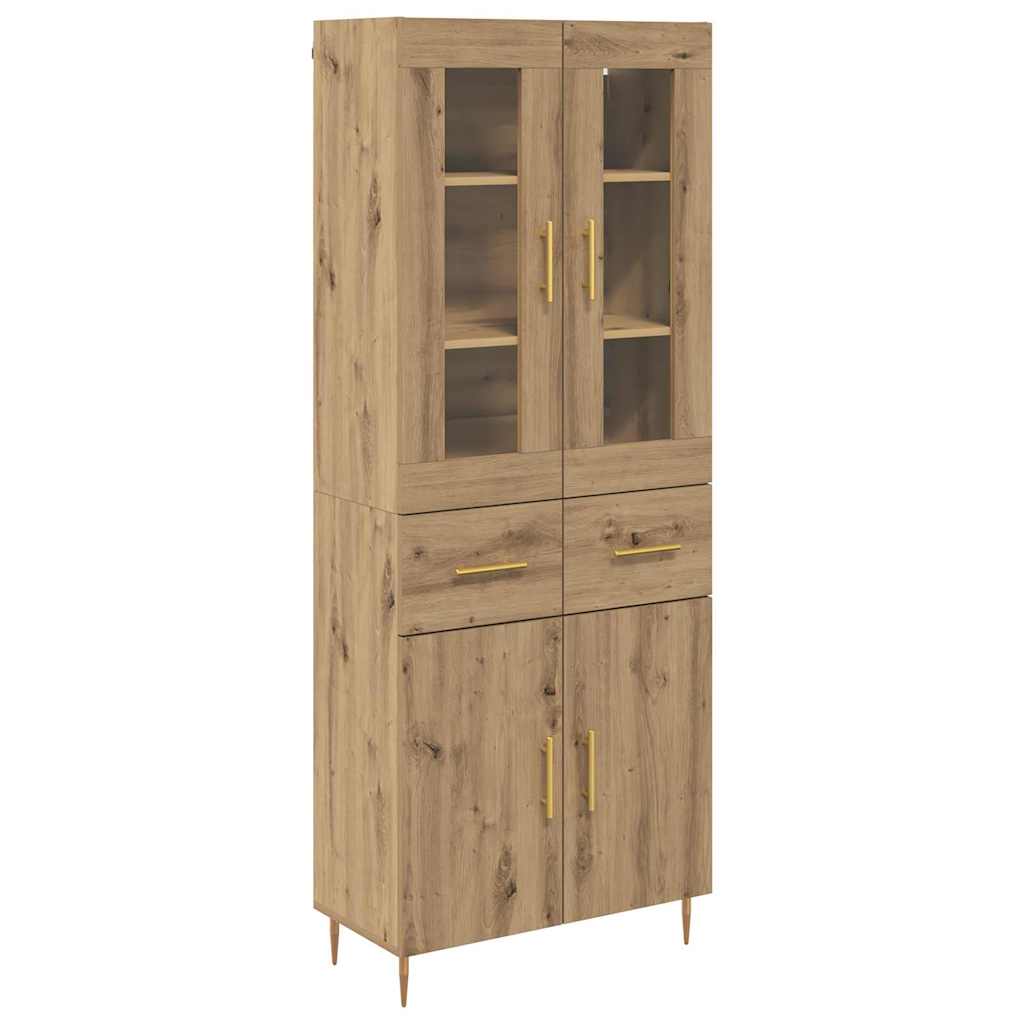 Haut Armoire 2 pcs Chêne artisanal Bois d'ingénierie - XIOS