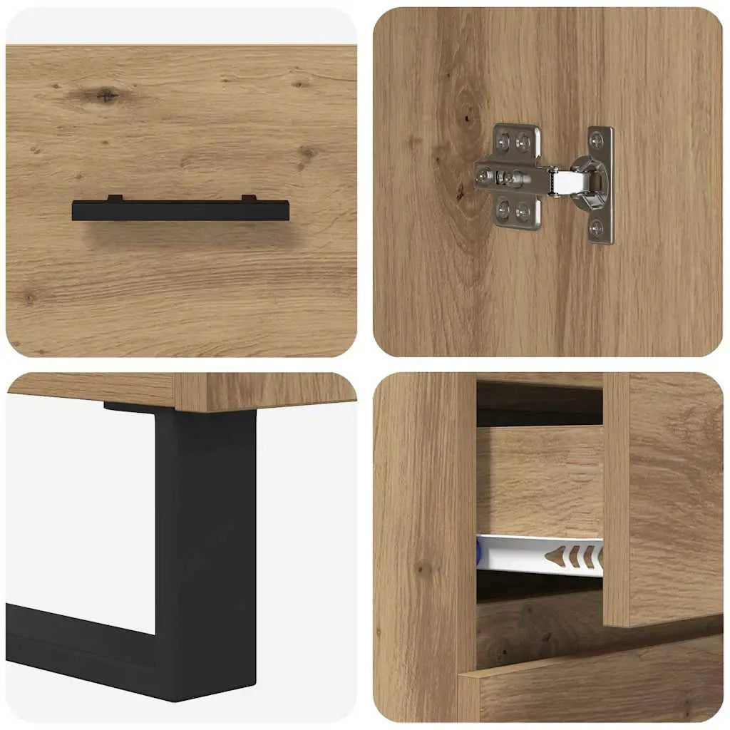 Haut Armoire 2 pc Chêne artisanal 69,5 x 34 x 180 cm - XIOS
