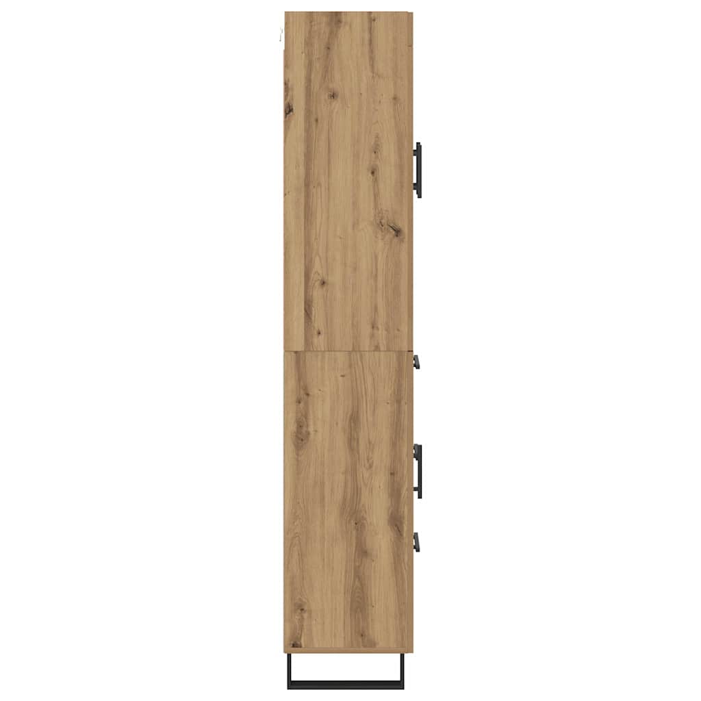 Haut Armoire 2 pcs Chêne artisanal Bois Aggloméré et Verre - XIOS