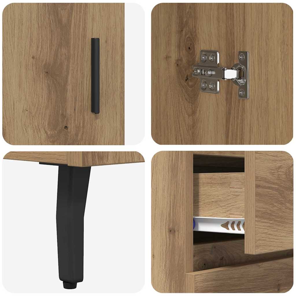 Haut Armoire 2 pc Chêne artisanal 69,5 x 34 x 180 cm