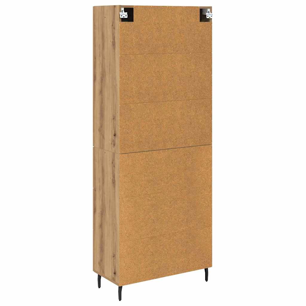 Haut Armoire 2 pc Chêne artisanal 69,5 x 34 x 180 cm
