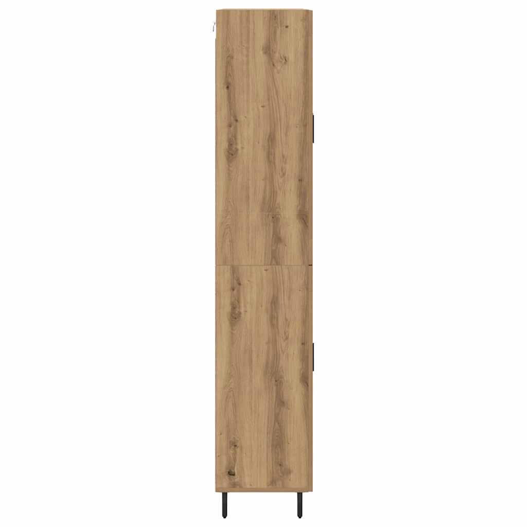 Haut Armoire 2 pc Chêne artisanal 69,5 x 34 x 180 cm